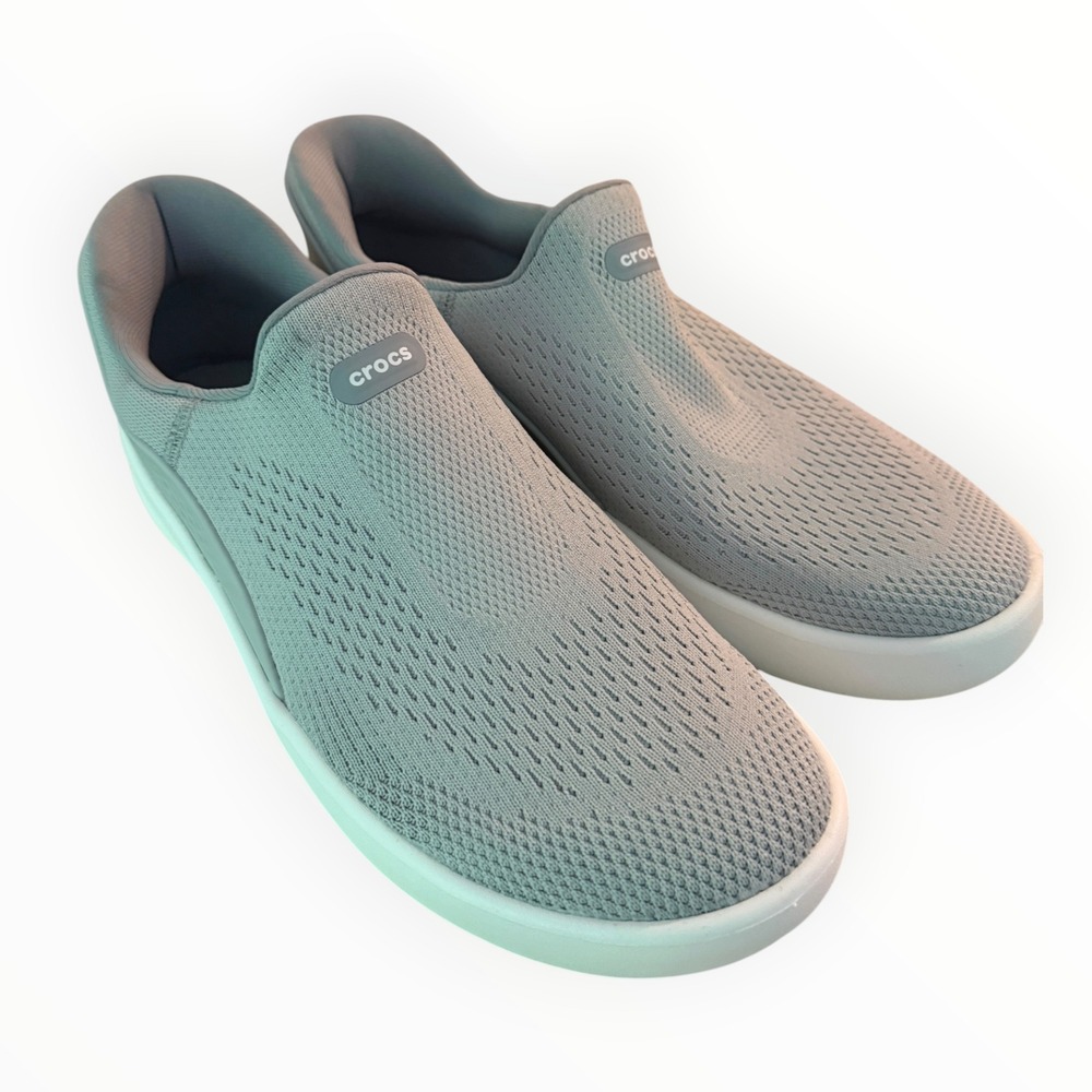Crocs Local Ease Slip On Shoes Mens 13 Grey New Hands Free Sneakers
